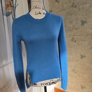 Derek Lam Vibrant Blue Crew Neck Cashmere Sweater